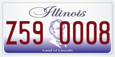 IL license plate Z590008