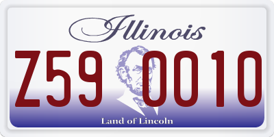 IL license plate Z590010