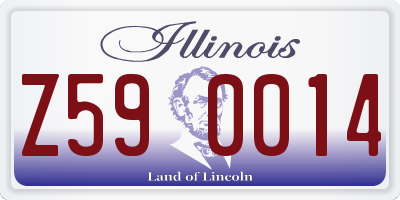 IL license plate Z590014