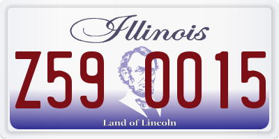 IL license plate Z590015