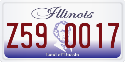 IL license plate Z590017