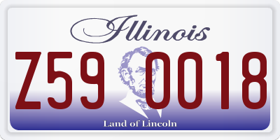 IL license plate Z590018