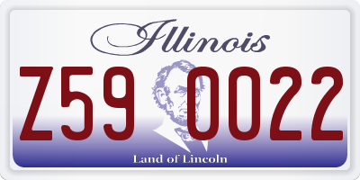 IL license plate Z590022