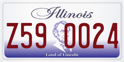 IL license plate Z590024
