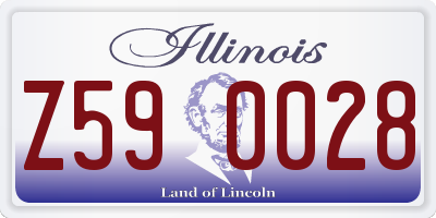 IL license plate Z590028