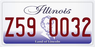 IL license plate Z590032