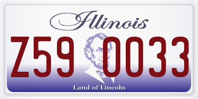 IL license plate Z590033