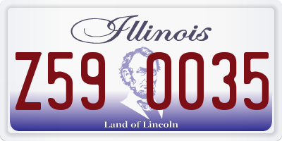IL license plate Z590035