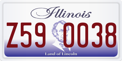 IL license plate Z590038