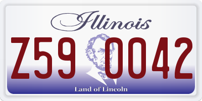 IL license plate Z590042