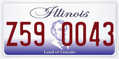 IL license plate Z590043