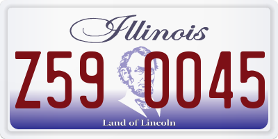 IL license plate Z590045