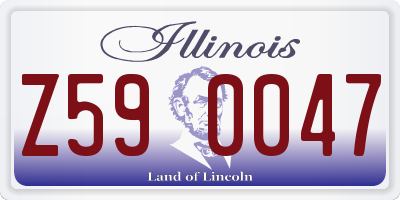 IL license plate Z590047