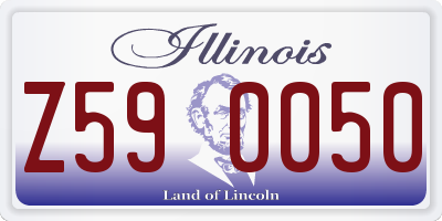 IL license plate Z590050