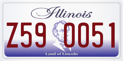 IL license plate Z590051