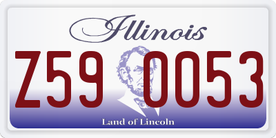 IL license plate Z590053
