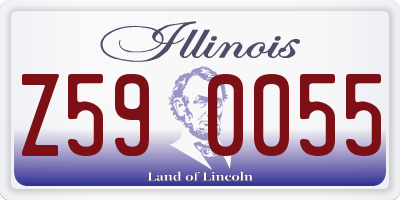 IL license plate Z590055