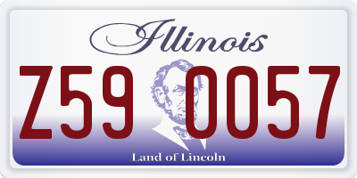 IL license plate Z590057