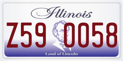 IL license plate Z590058