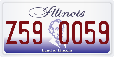 IL license plate Z590059
