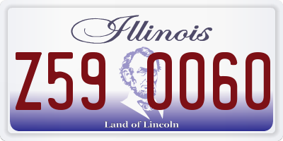 IL license plate Z590060