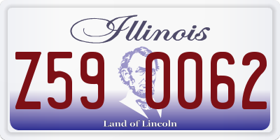 IL license plate Z590062
