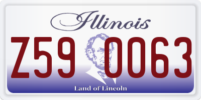 IL license plate Z590063