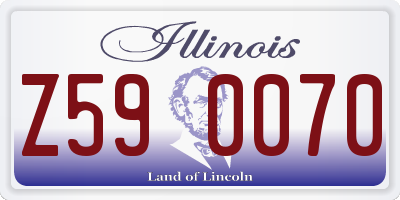 IL license plate Z590070