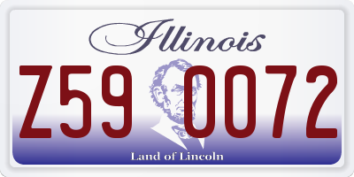 IL license plate Z590072