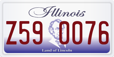 IL license plate Z590076