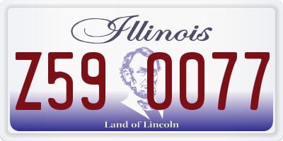 IL license plate Z590077