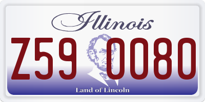IL license plate Z590080