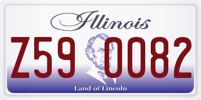 IL license plate Z590082