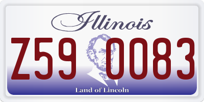 IL license plate Z590083