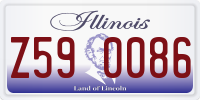 IL license plate Z590086