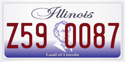 IL license plate Z590087