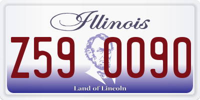 IL license plate Z590090