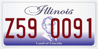 IL license plate Z590091