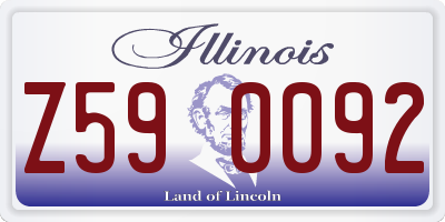 IL license plate Z590092