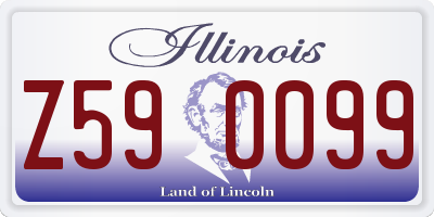 IL license plate Z590099