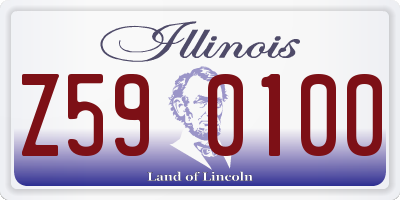 IL license plate Z590100