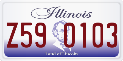 IL license plate Z590103