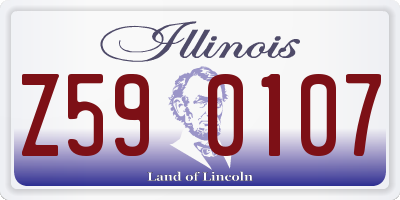 IL license plate Z590107
