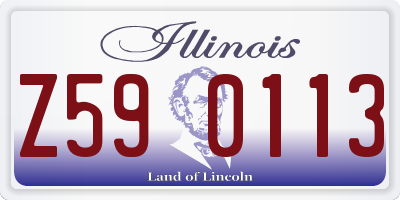 IL license plate Z590113