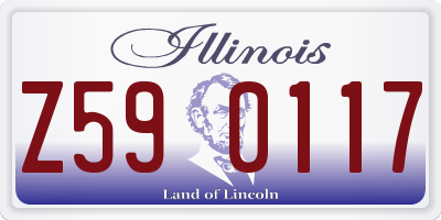 IL license plate Z590117
