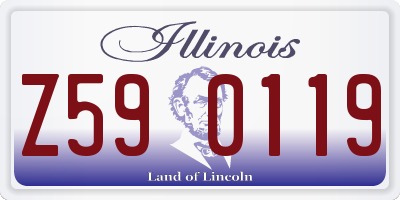 IL license plate Z590119