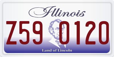 IL license plate Z590120