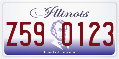 IL license plate Z590123
