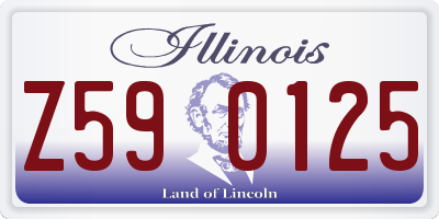 IL license plate Z590125
