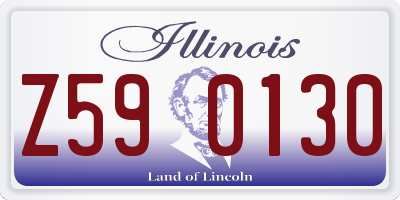 IL license plate Z590130